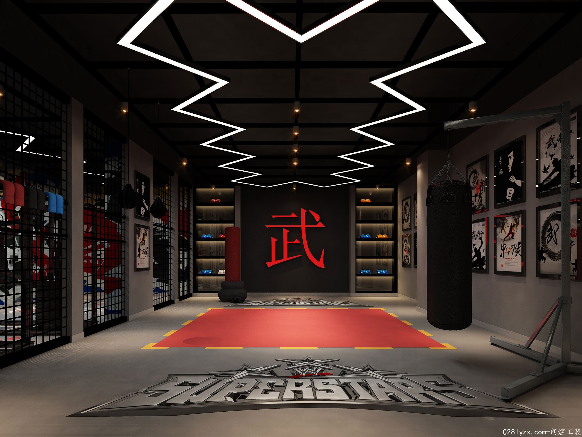 健身房裝(zhuāng)修效果圖