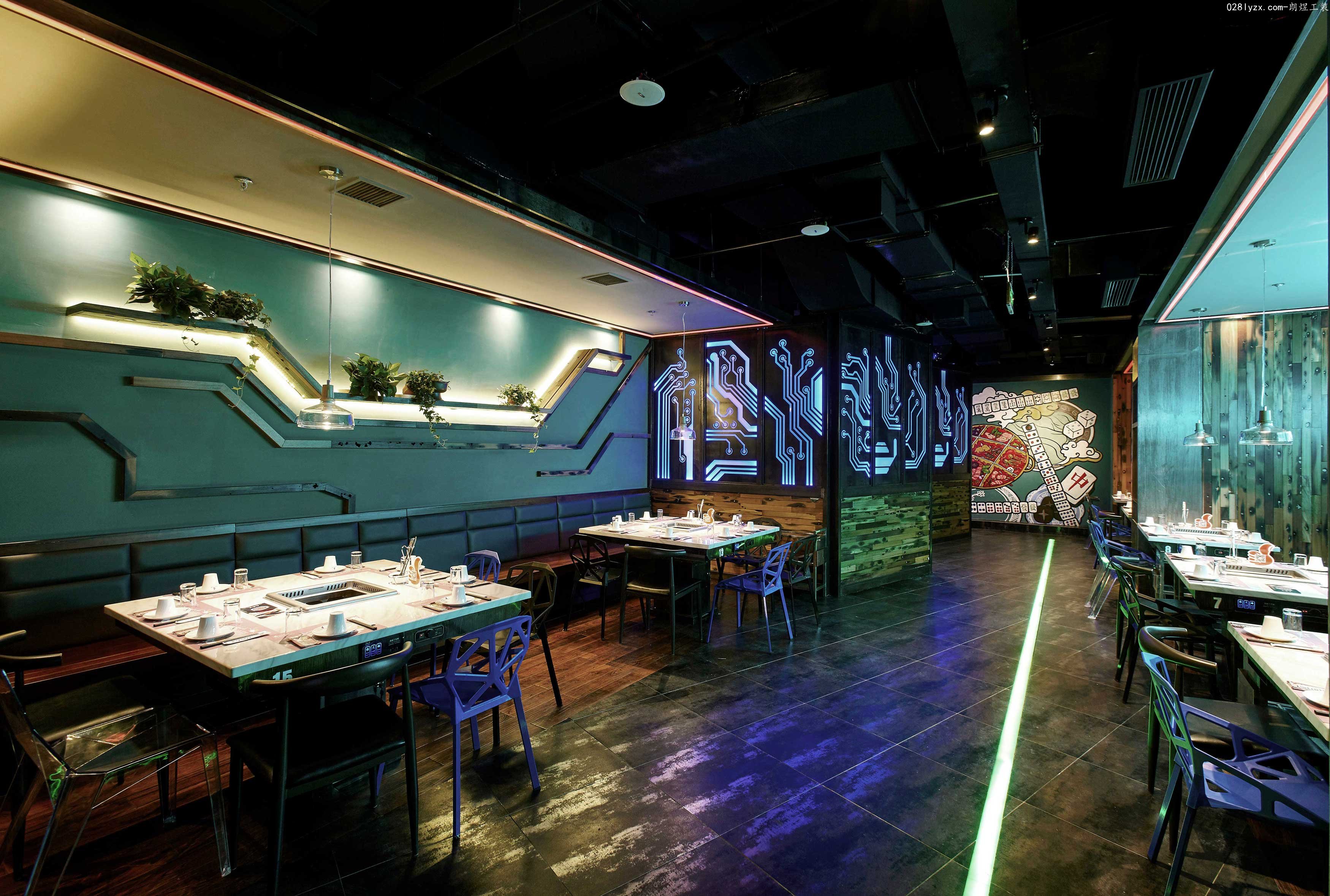 混搭風火鍋店(diàn)裝(zhuāng)修案例