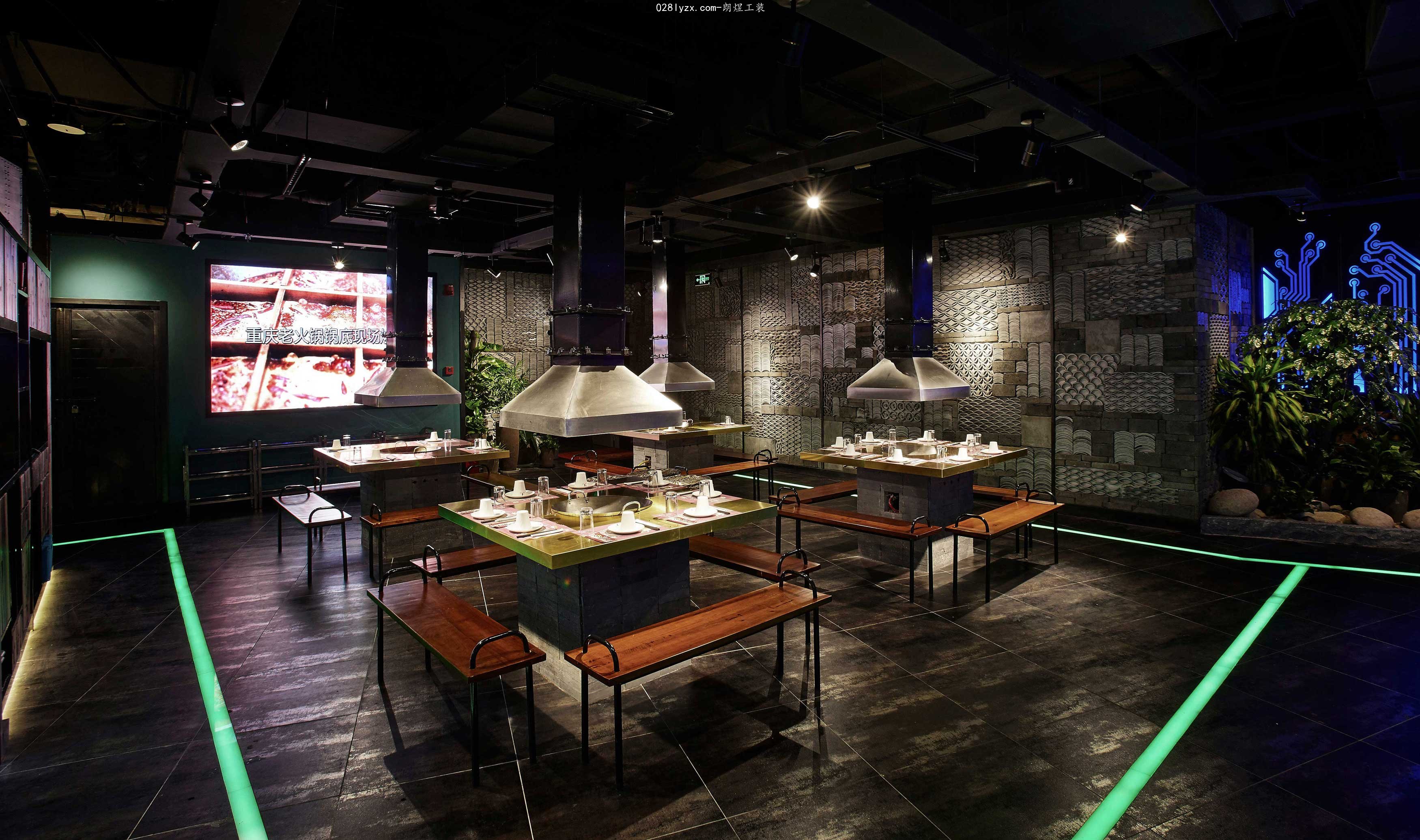 混搭風火鍋店(diàn)裝(zhuāng)修案例