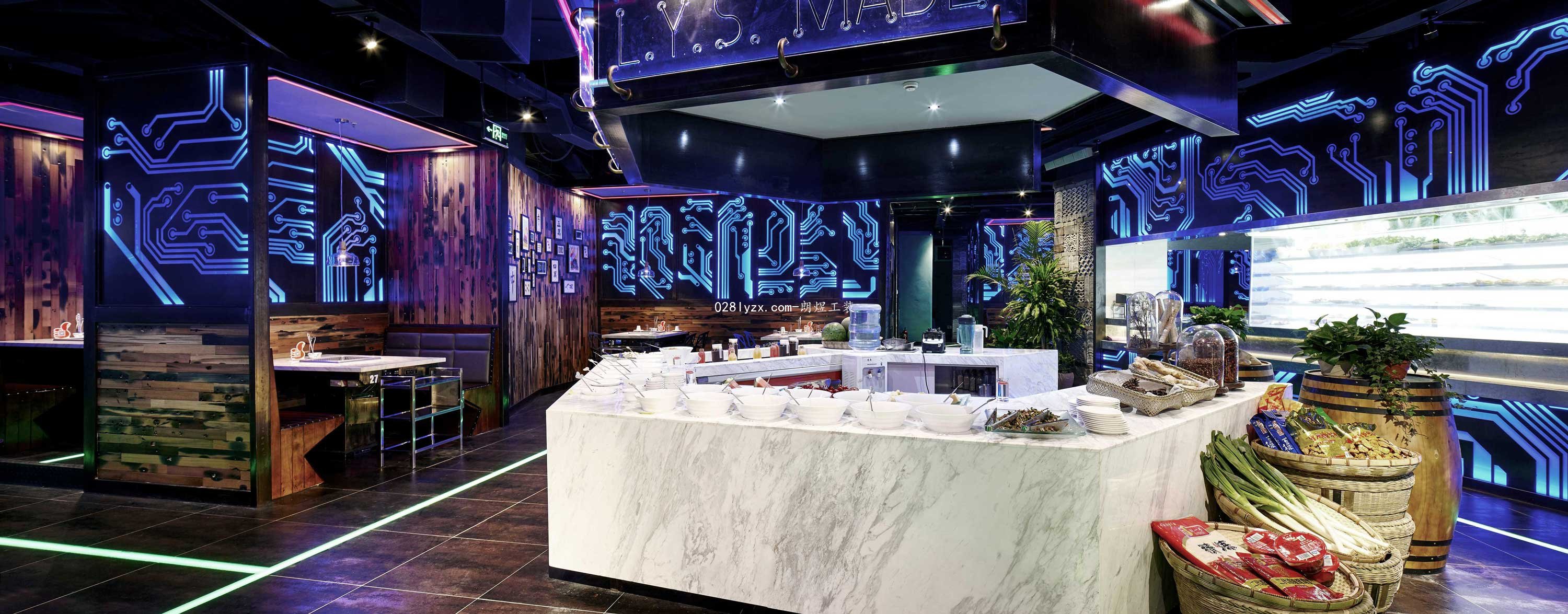 混搭風火鍋店(diàn)裝(zhuāng)修案例