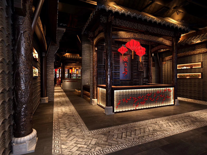 中(zhōng)式風格火鍋店(diàn)裝(zhuāng)修設計效果圖分(fēn)享！【火鍋店(diàn)裝(zhuāng)修效果圖】