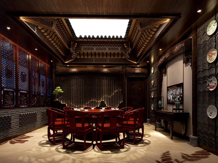 火鍋店(diàn)裝(zhuāng)修效果圖