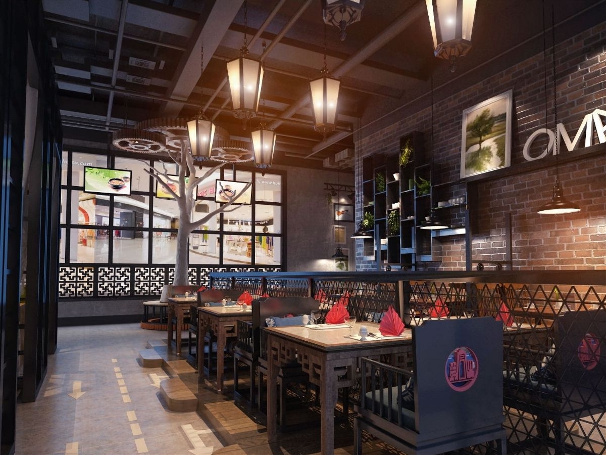 火鍋店(diàn)裝(zhuāng)修中(zhōng)隔斷樣式的應用(yòng)