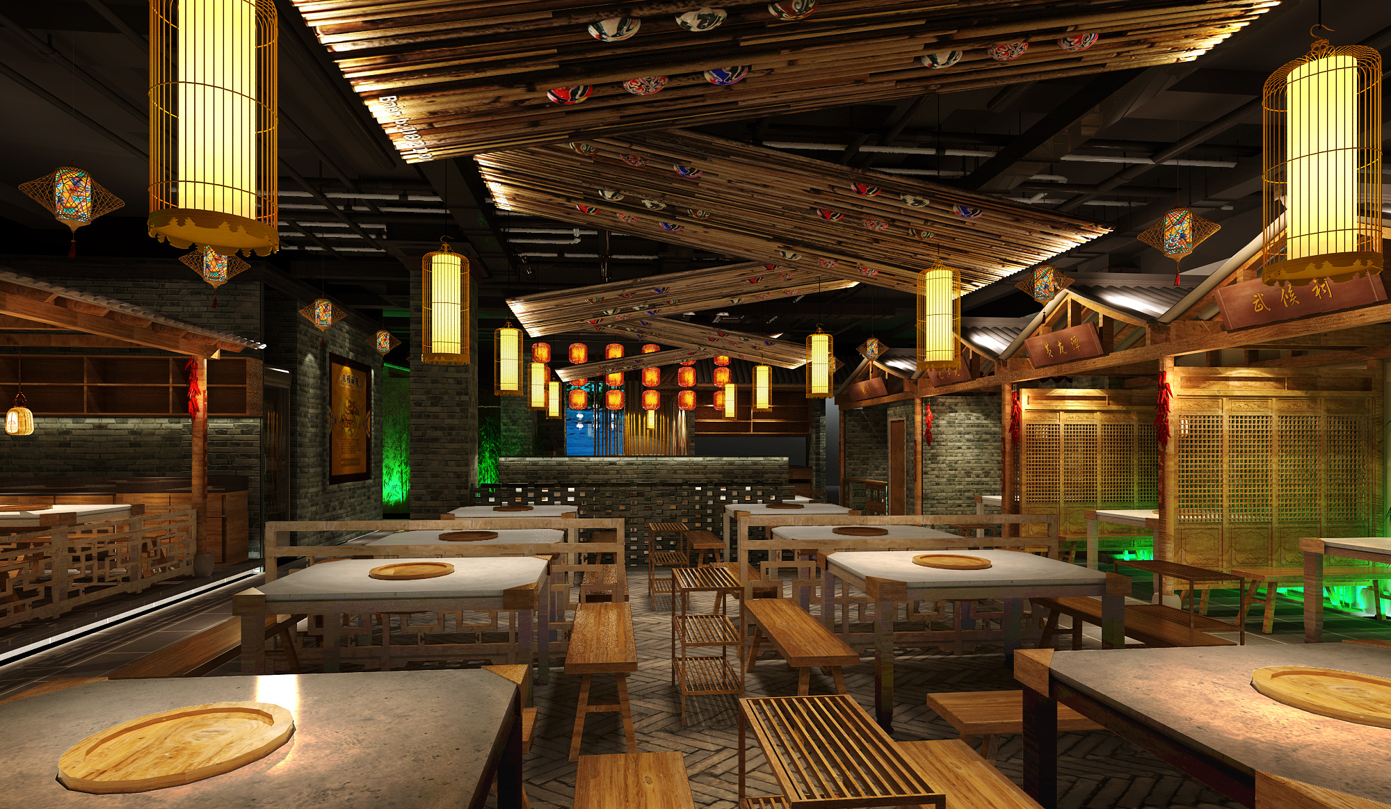 中(zhōng)式火鍋店(diàn)裝(zhuāng)修風格