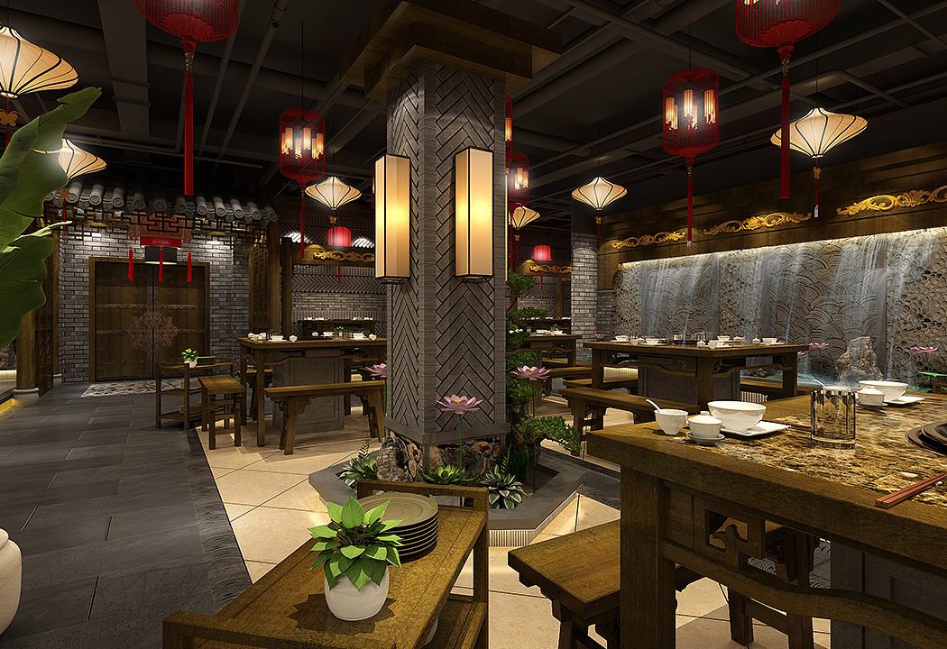 火鍋店(diàn)裝(zhuāng)修顔色搭配圖