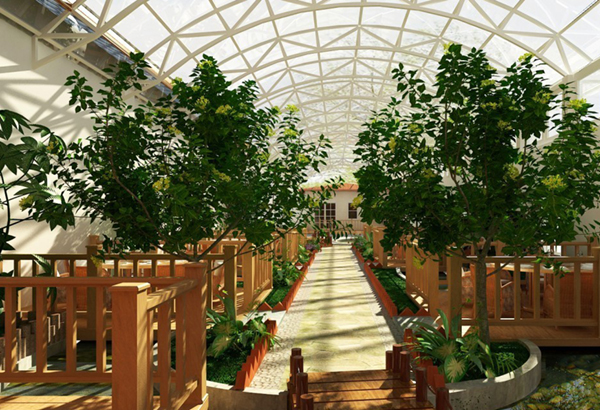 成都花(huā)園餐廳裝(zhuāng)修設計效果圖