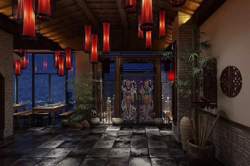特色加盟老火鍋店(diàn)整體(tǐ)裝(zhuāng)修效果圖