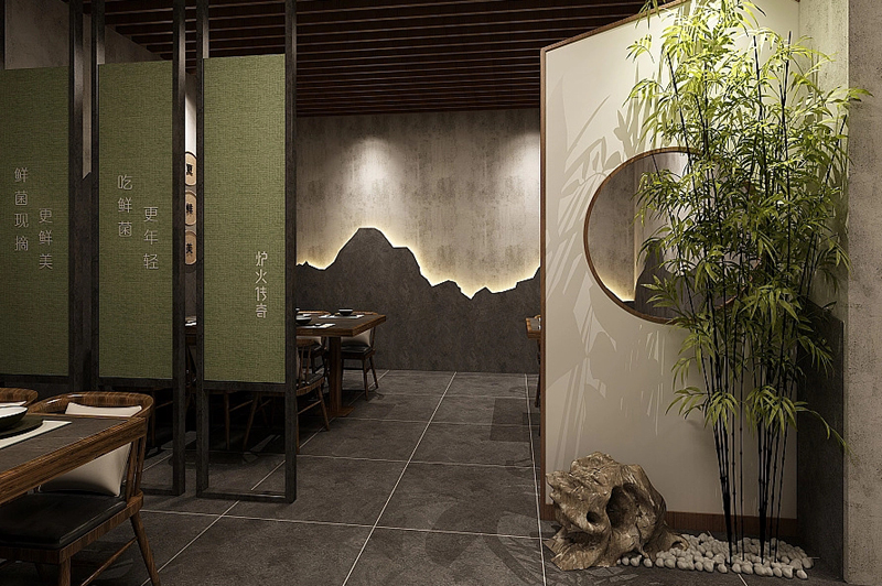 新(xīn)中(zhōng)式火鍋店(diàn)設計效果圖