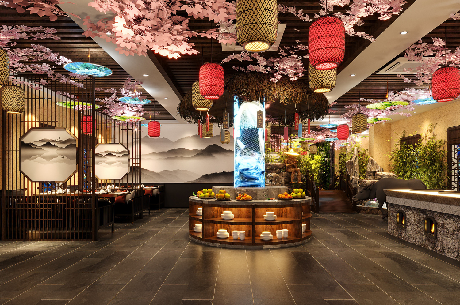 中(zhōng)餐廳裝(zhuāng)修效果圖