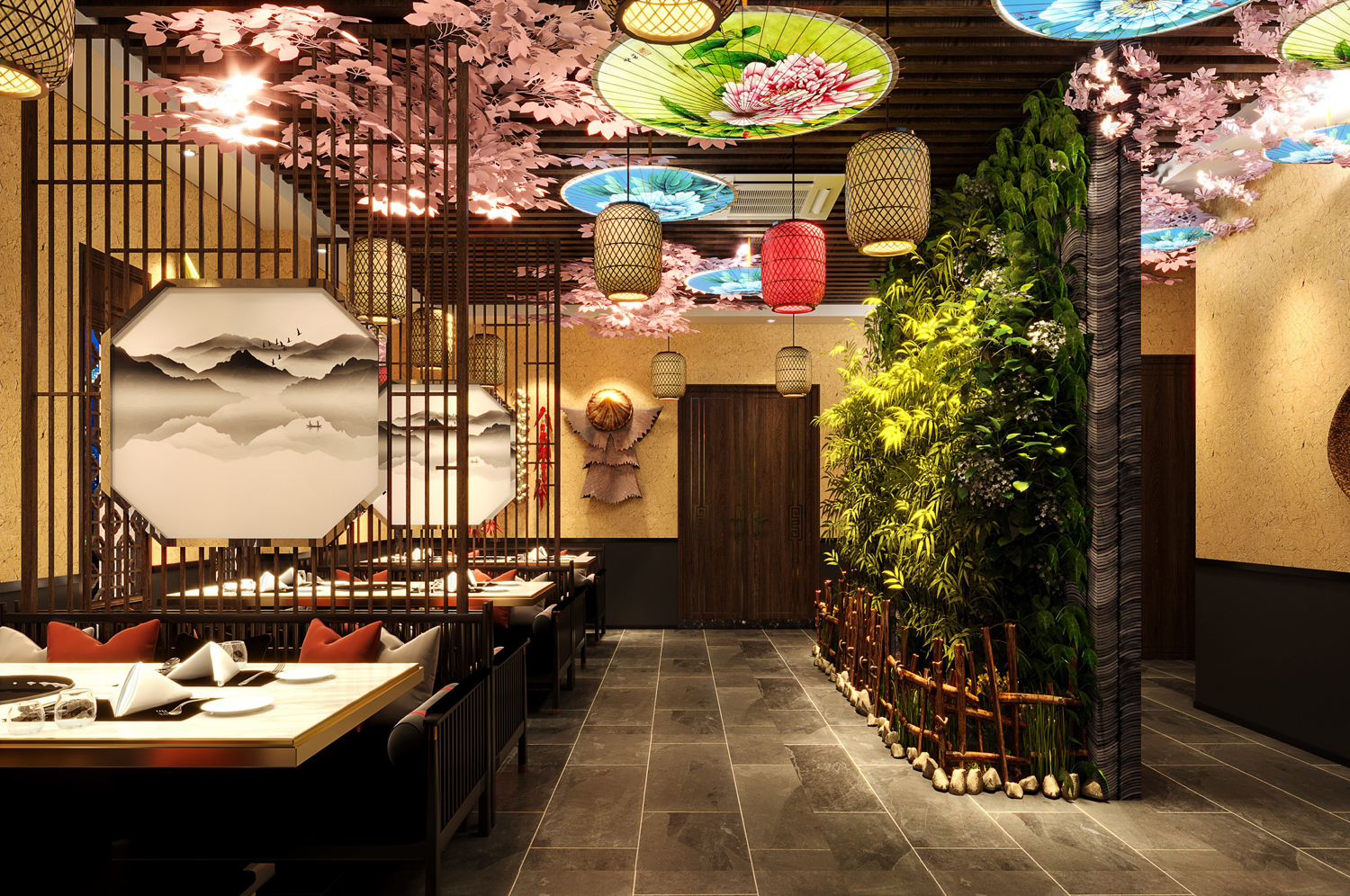 中(zhōng)餐廳裝(zhuāng)修效果圖