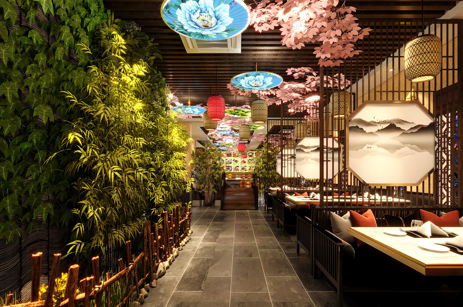 中(zhōng)餐廳裝(zhuāng)修效果圖