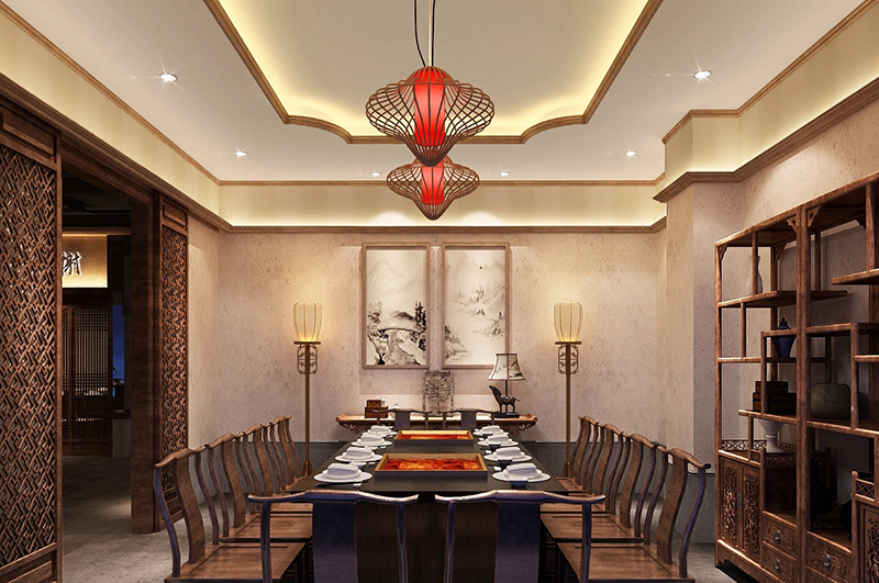 網紅特色火鍋店(diàn)裝(zhuāng)修設計效果圖