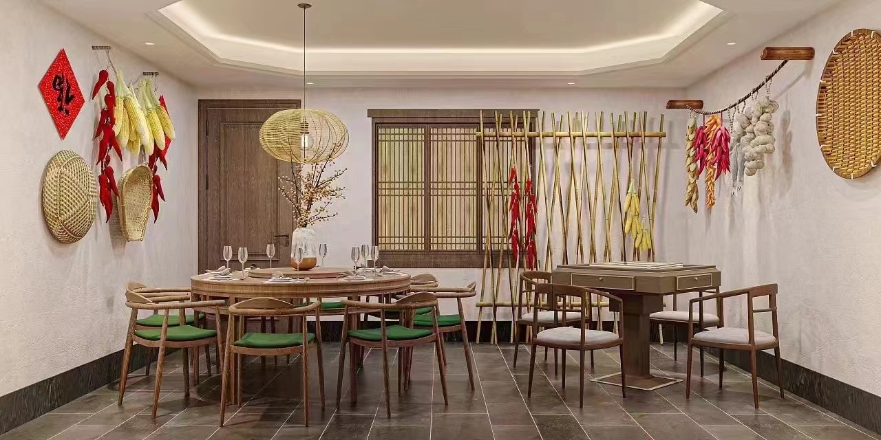 農家樂餐廳裝(zhuāng)修效果圖