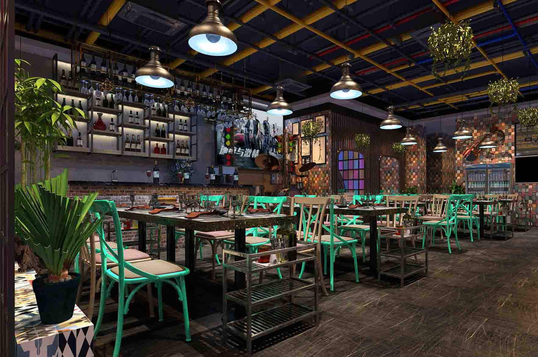 工(gōng)業風火鍋店(diàn)裝(zhuāng)修