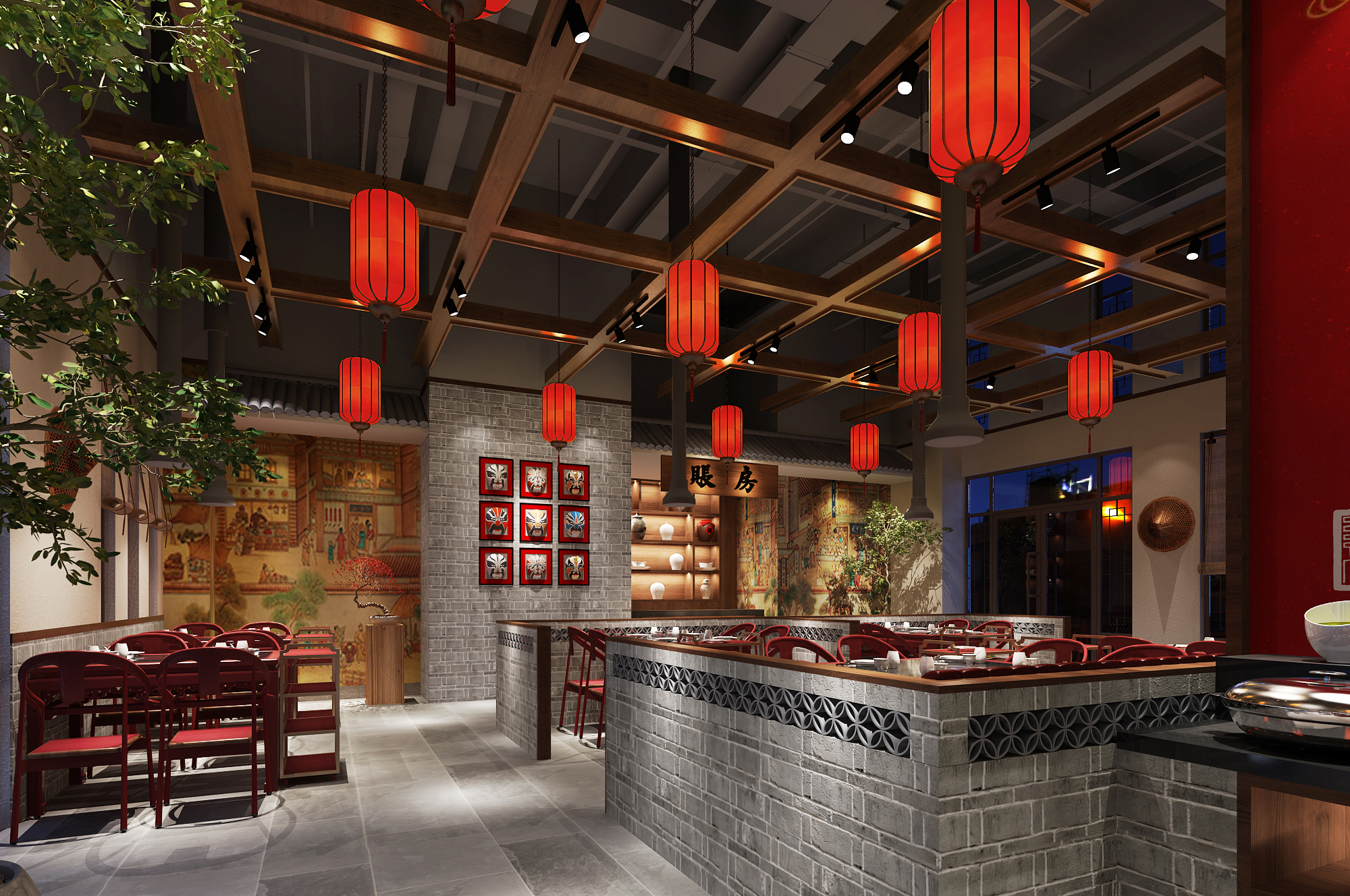 成都火鍋店(diàn)裝(zhuāng)修設計