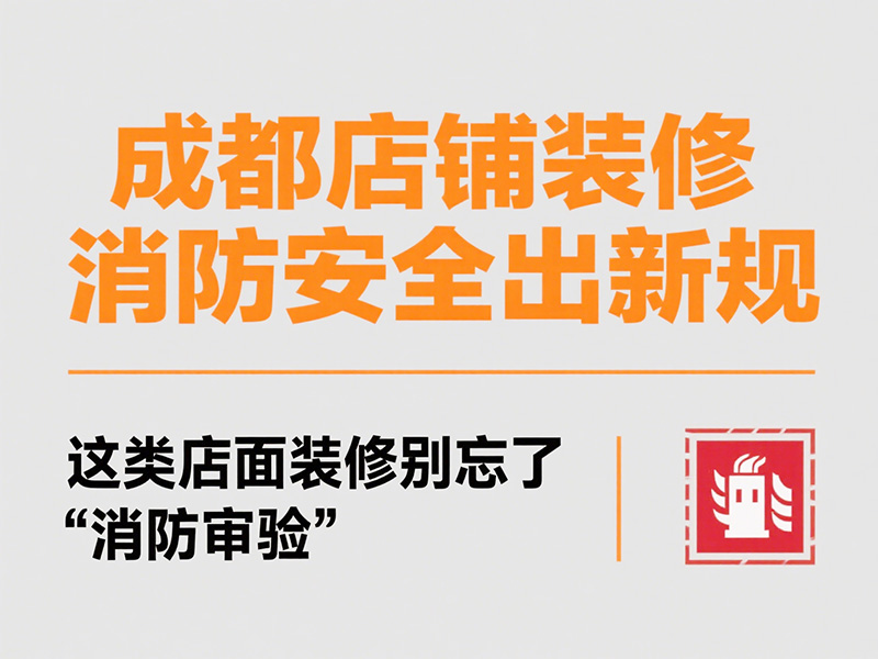 成都店(diàn)鋪裝(zhuāng)修消防安(ān)全出新(xīn)規:這類店(diàn)面裝(zhuāng)修别忘了 “消防審驗